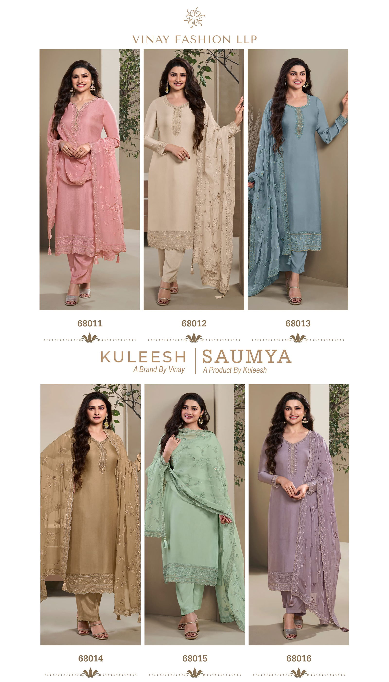 Saumya By Vinay Kuleesh Silk Designer Salwar Suit Wholesale In India